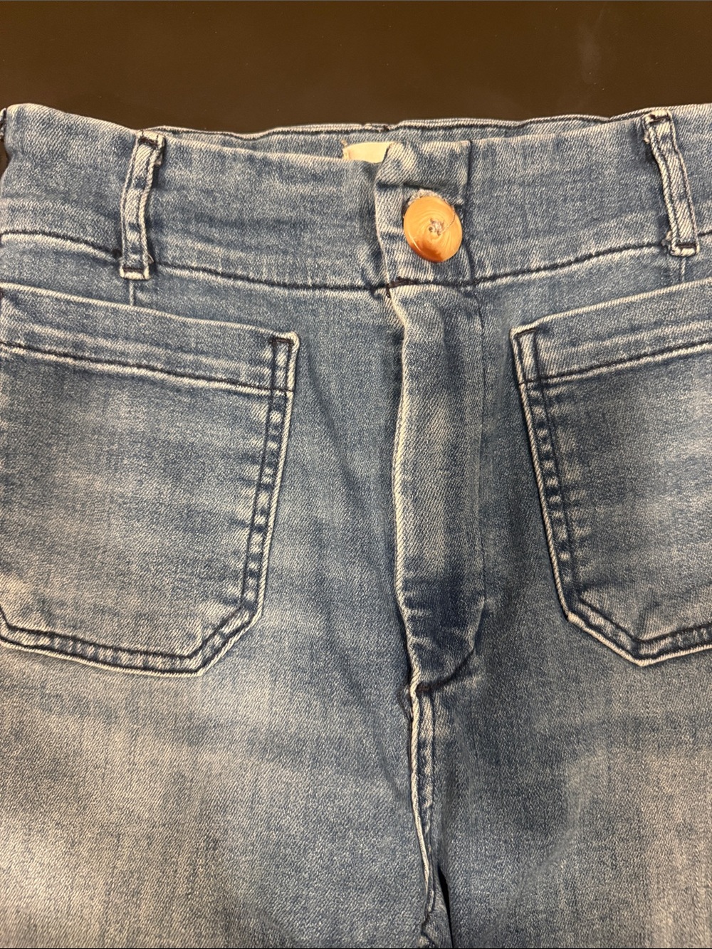 Maeve Wide-Leg Denim Jeans in Medium Blue - Picture 3 of 4